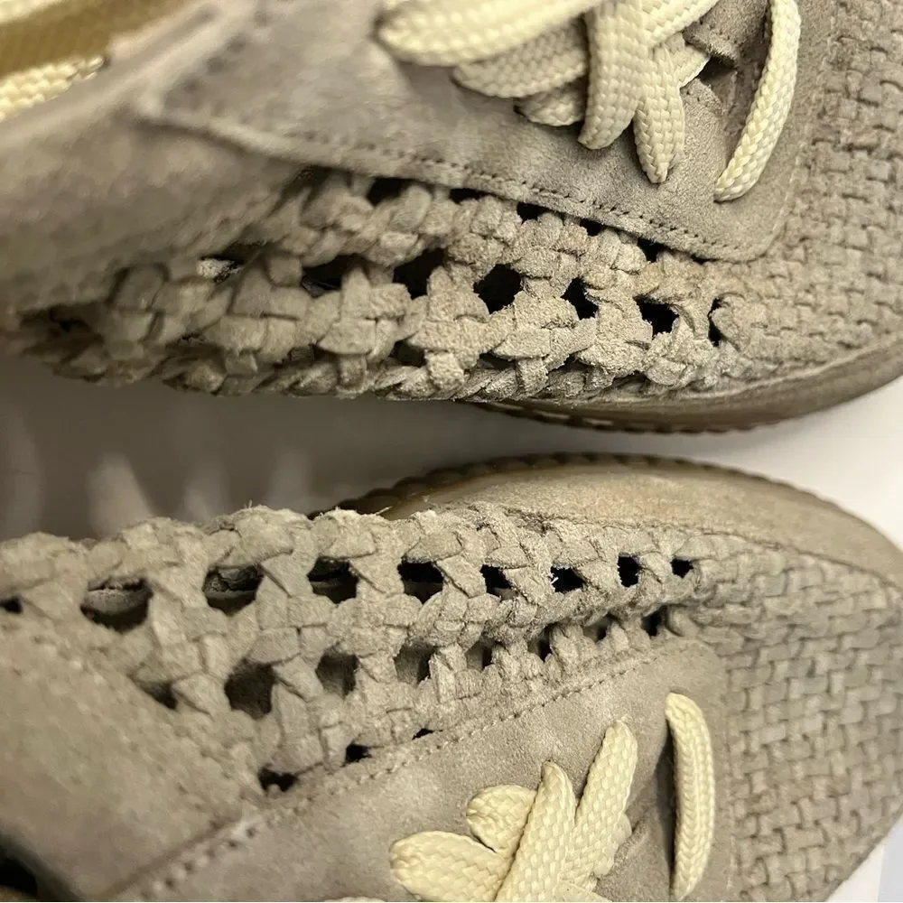 Free People Wimberley Woven Soft Suede Sneaker‎ Moonrock 11 NIB